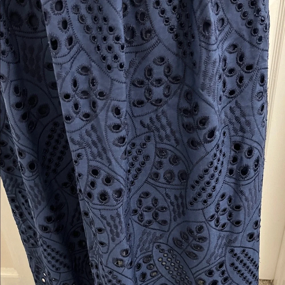 Grace Karin Navy Sleeveless Maxi Dress with Eyelet Skirt Panel - Picture 4 of 7